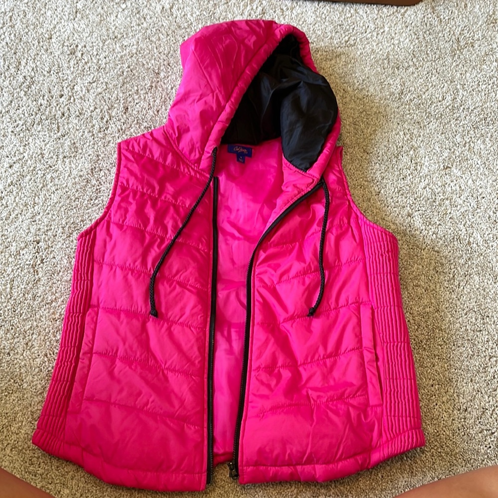 City Streets pink puffer vest